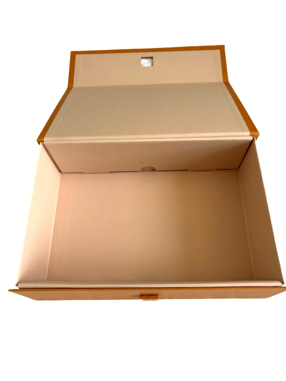 Louis Vuitton LV Orange Magnetic Gift Box and Shopping Bag w/Blue Ribbon Handles